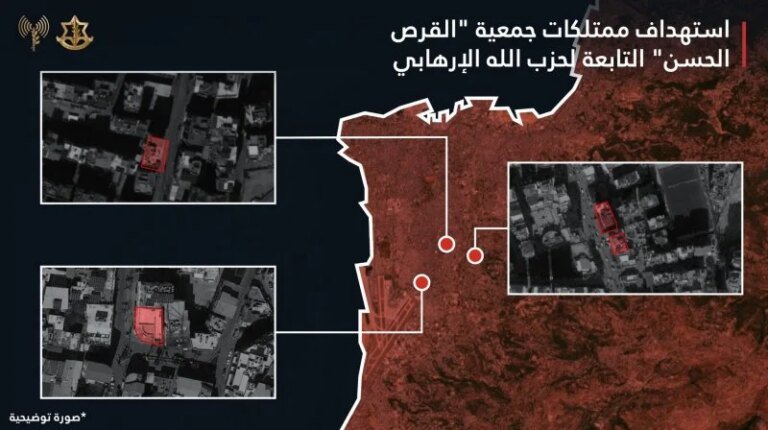 واستهداف نحو 30 موقعاً تابعاً لـ”القرض الحسن”.