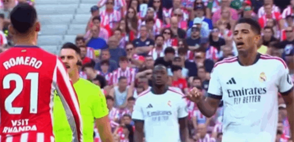 لذلك متفجرة في ديربي مدريد: بيلينغهام يهاجم روميرو حامياً لذكرى ميسي